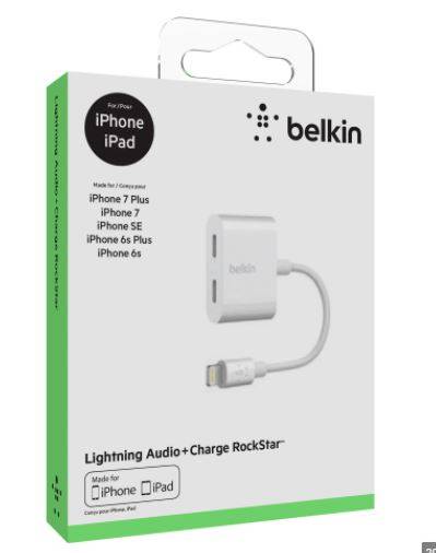 وصلة ابل سماعة و شاحن بلكن belkin